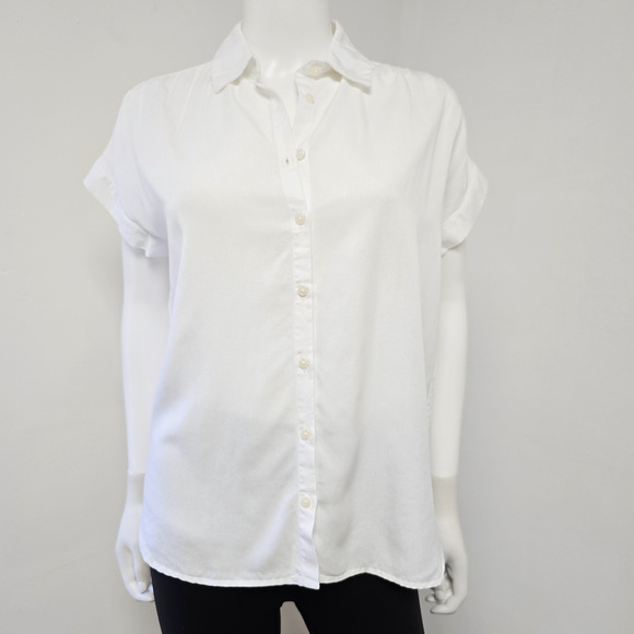 Quince Shirt Size XS Vintage Wash Tencel Camp Shirt Short Sleeve Button Up NWT - Picture 1 of 9